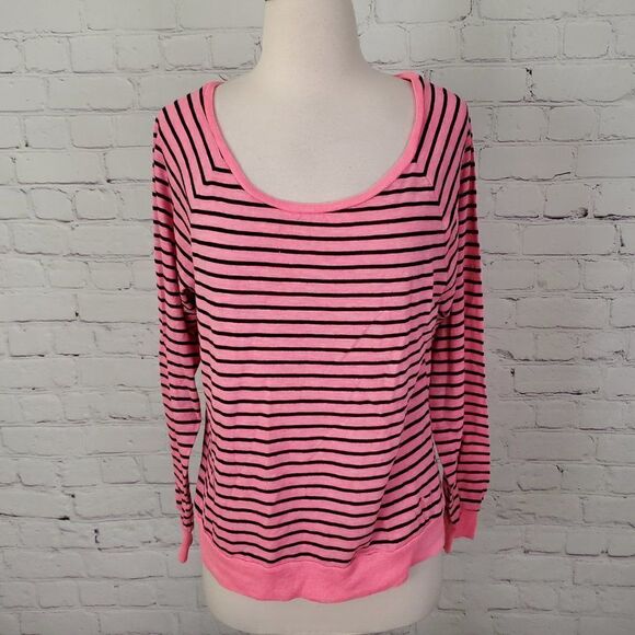 PINK VICTORIA'S SECRET Striped Top S - Picture 1 of 6
